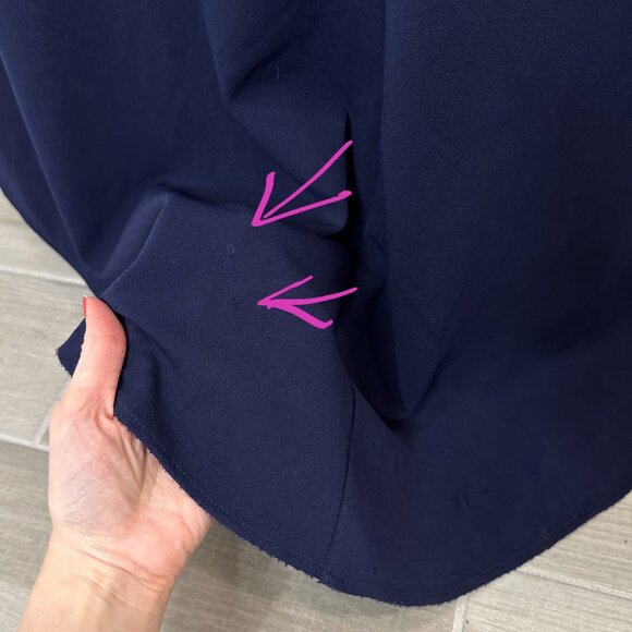 Anthropologie BHLDN Tatum V-Neck Crepe Gown Maxi Dress in Navy Women's Size 6 - Picture 14 of 16